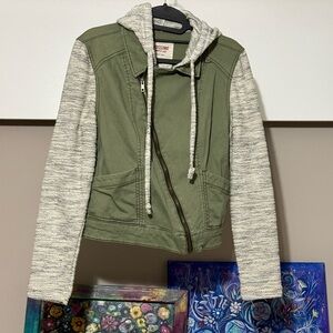 Mossimo Supply Co. Olive and Heather Gray Utility Jacket